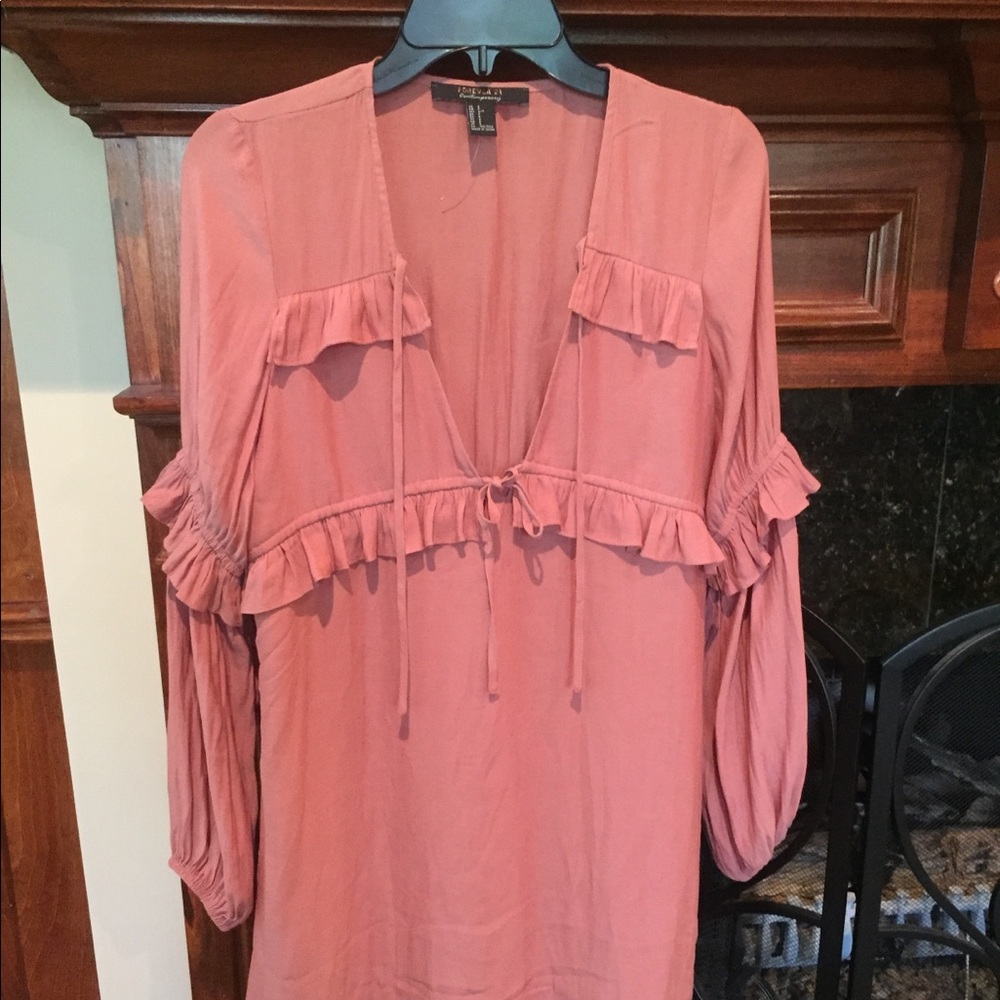 Pink flounce dress forever 21